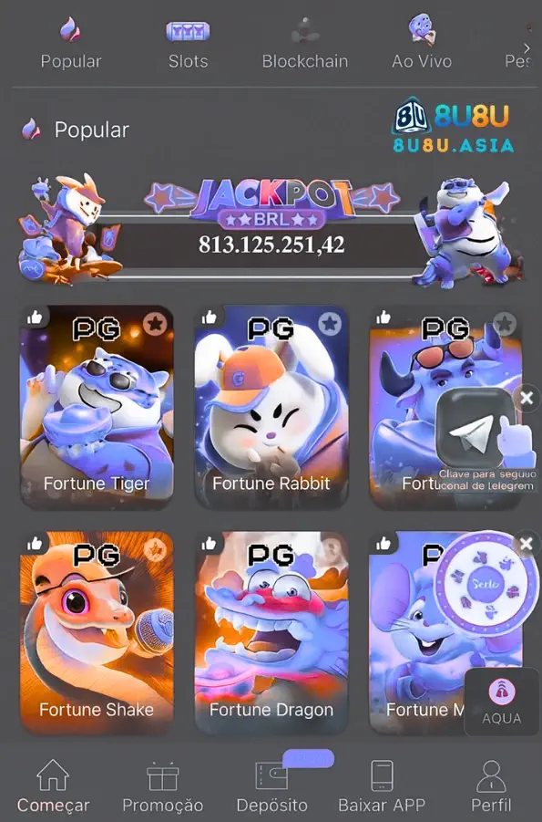 Aplicativo móvel do 8U8U cassino